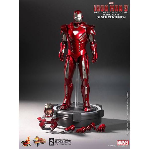 Hot Toys MMS 213: Iron Man Mark 33 Silver Centurion Action Figure MMS213