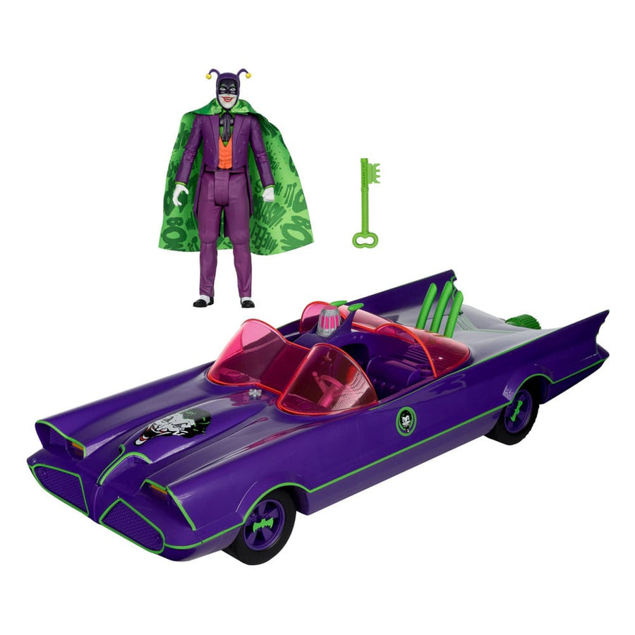 McFarlane DC Retro Action Figure with vehicle Batman 66 Batmobile with Joker