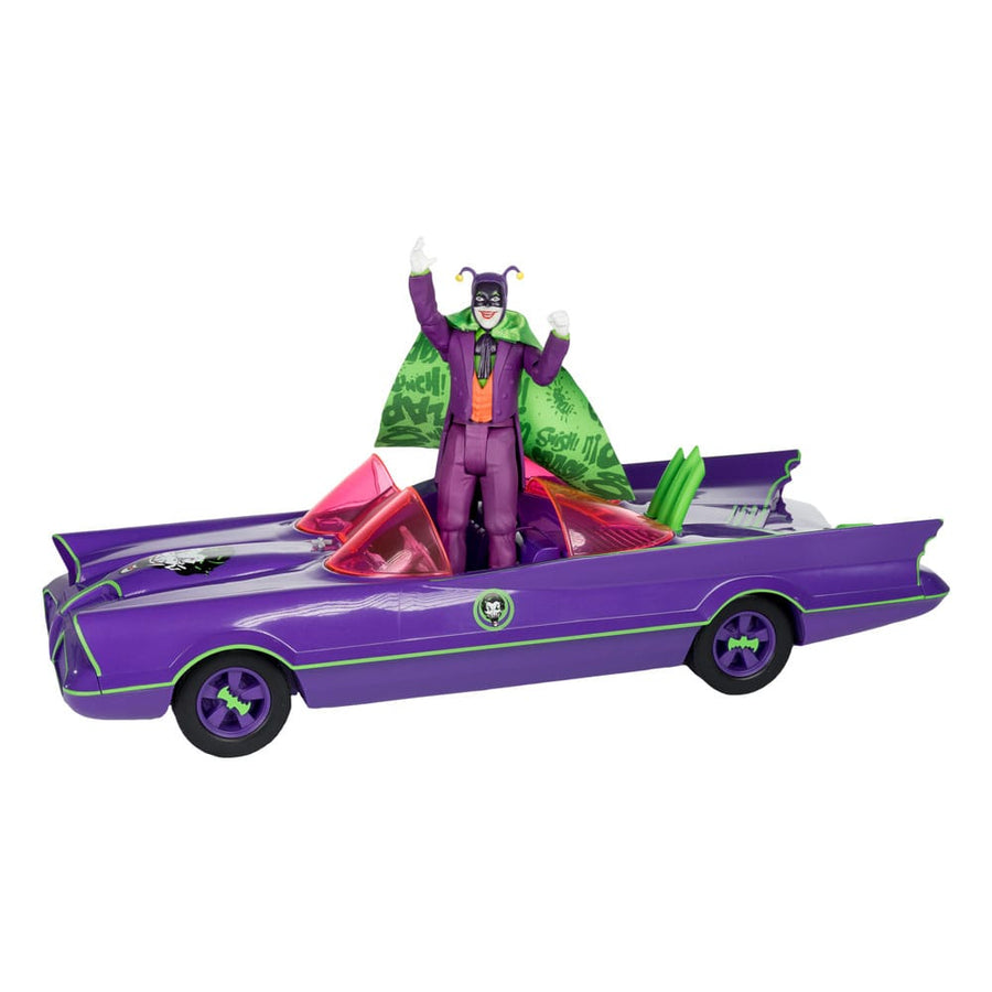 McFarlane DC Retro Action Figure with vehicle Batman 66 Batmobile with Joker