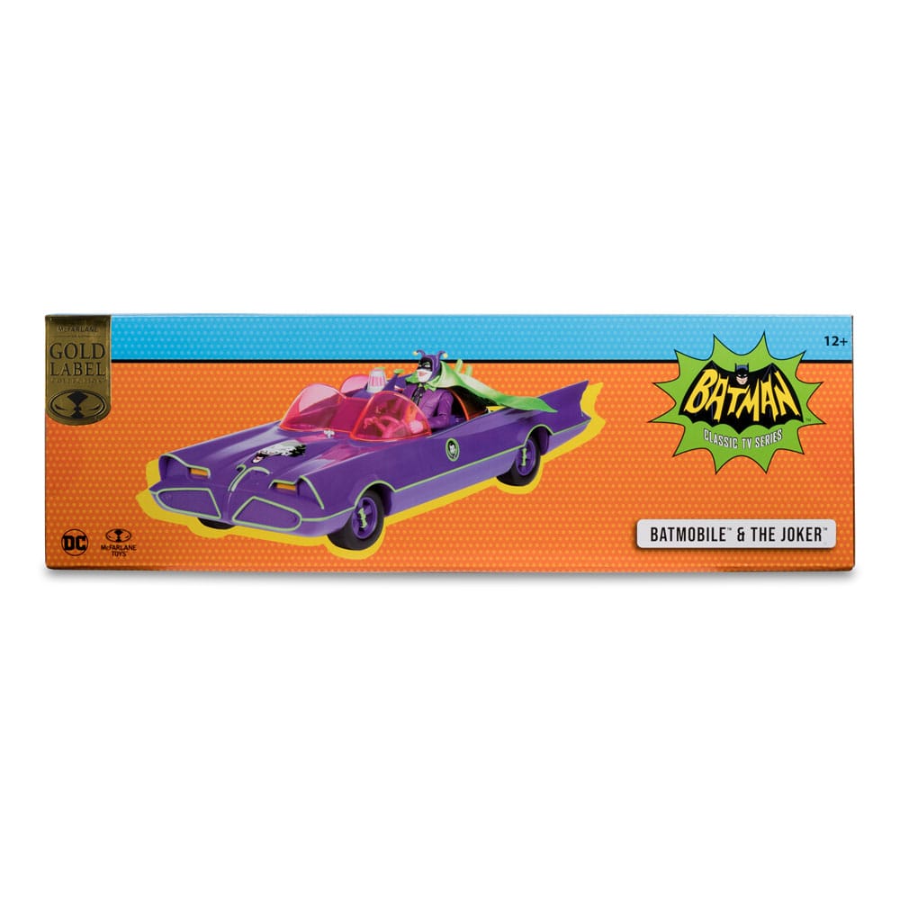 McFarlane DC Retro Action Figure with vehicle Batman 66 Batmobile with Joker
