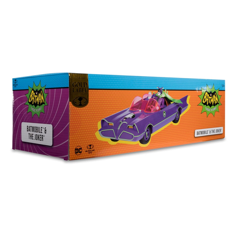 McFarlane DC Retro Action Figure with vehicle Batman 66 Batmobile with Joker