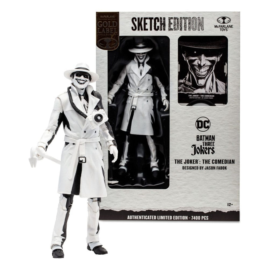 McFarlane Batman Three Jokers Comedian Sketch Edition 18cm Action Figure