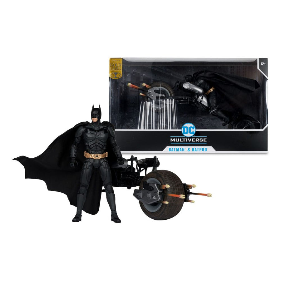 McFarlane The Dark Knight DC Multiverse Action Figure with Vehicle Batman & The Batpod 18cm