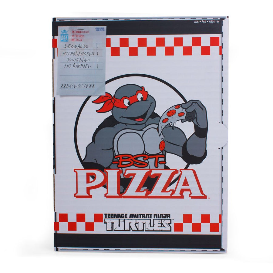Teenage Mutant Ninja Turtles BST AXN Pizza Box 4-Pack Battle Damaged 13 cm