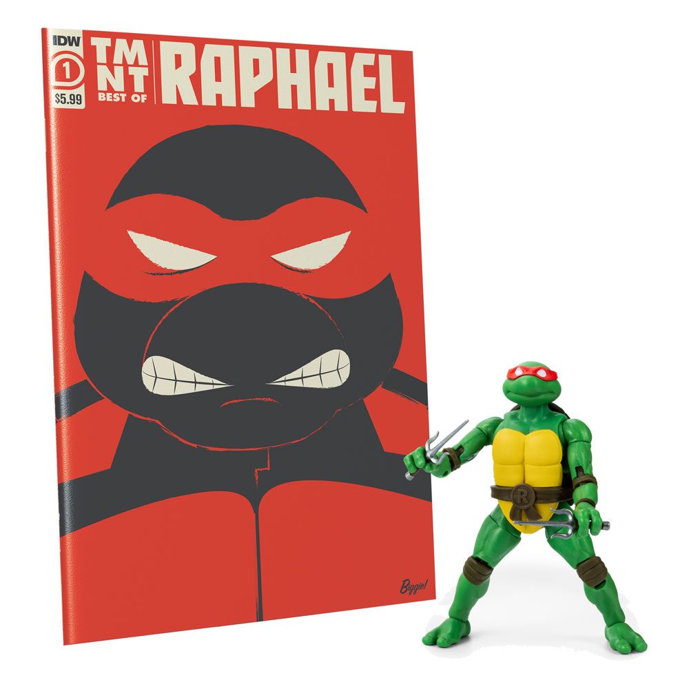 Teenage Mutant Ninja Turtles BST AXN Action Figure & Comic Book Raphael Exclusive