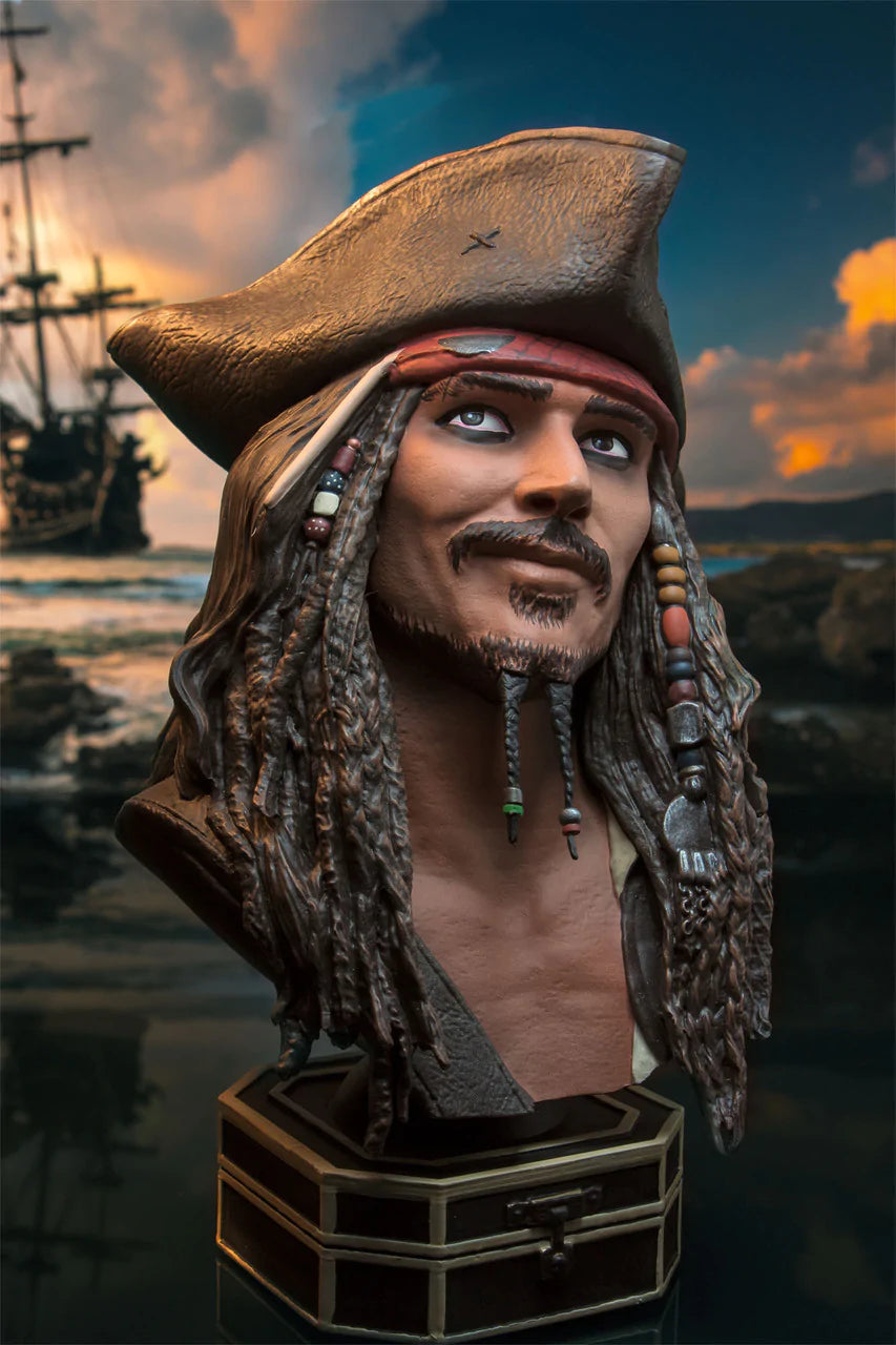 Diamond Select Legends In 3D Movie Disney Pirates of the Caribbean Jack Sparrow 1/2 Scale Bust