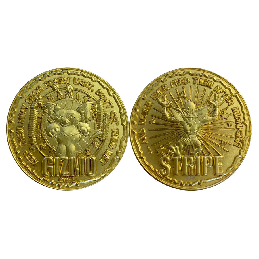Gremlins Gold Exclusive Collector's Coin featuring Gizmo and Stripe