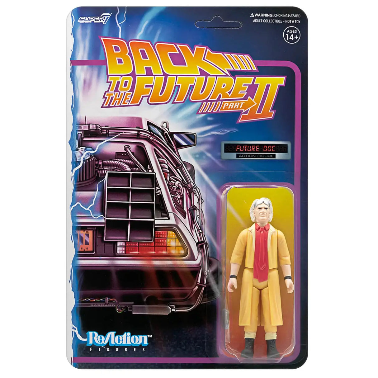Super7 Back to the Future Part II Future Doc Brown Reaction Figure