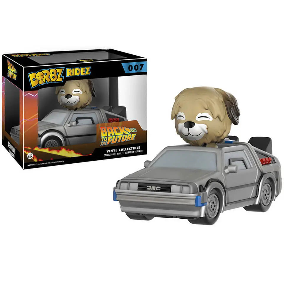 Funko Back to the Future Delorean Dorbz Ridez with Einstein Vinyl Figure