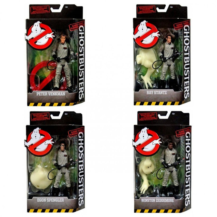 Mattel Classic Ghostbusters Full Set of Four 6 Inch Action Figures