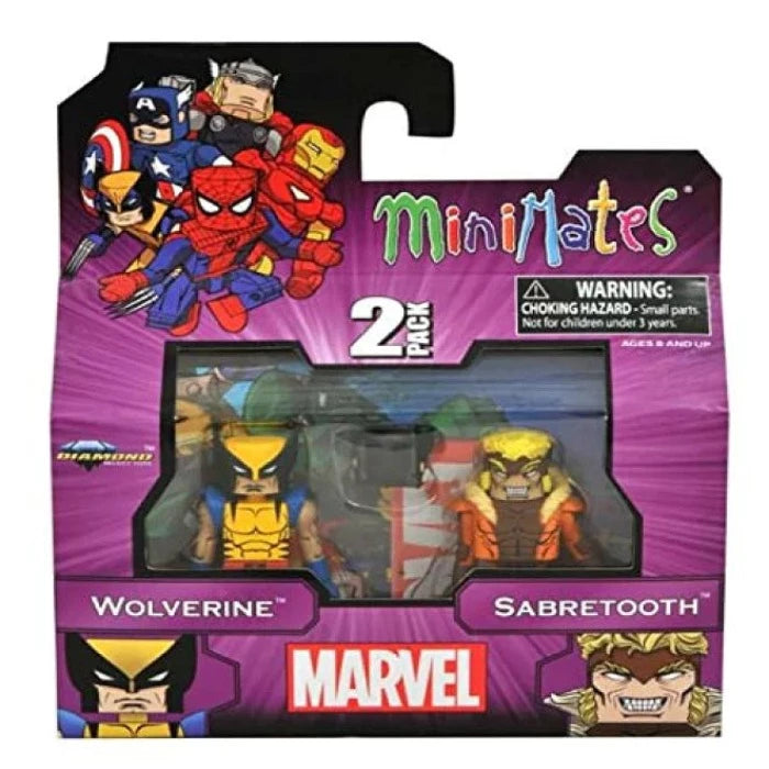 Diamond Select Marvel Minimates Wolverine and Sabretooth