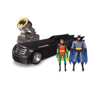 DC Collectibles Batman The Animated Series Deluxe Edition Batmobile with Bat Signal and Action Figures