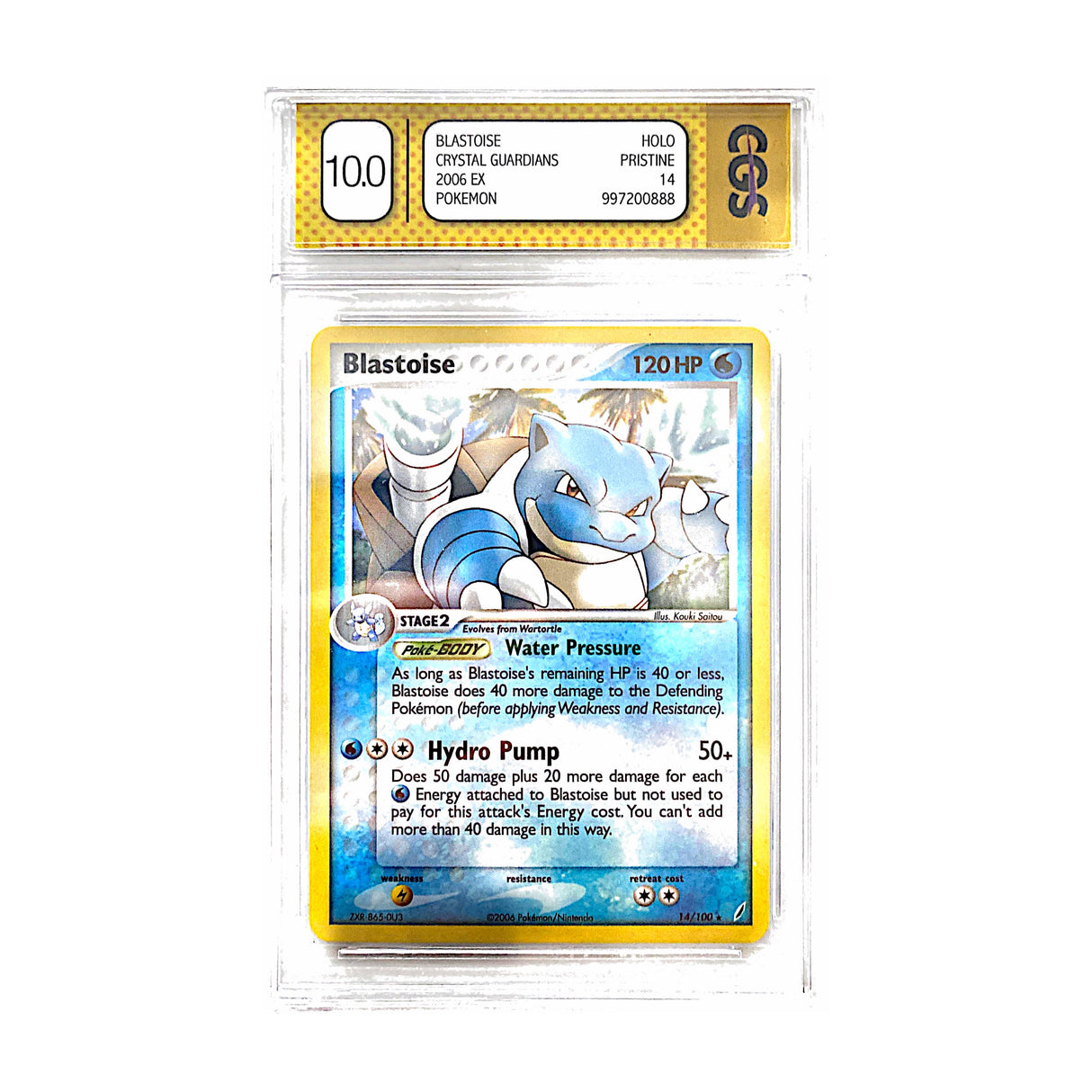 Pokemon Blastoise Crystal Guardians Holo CGS 10 4/100