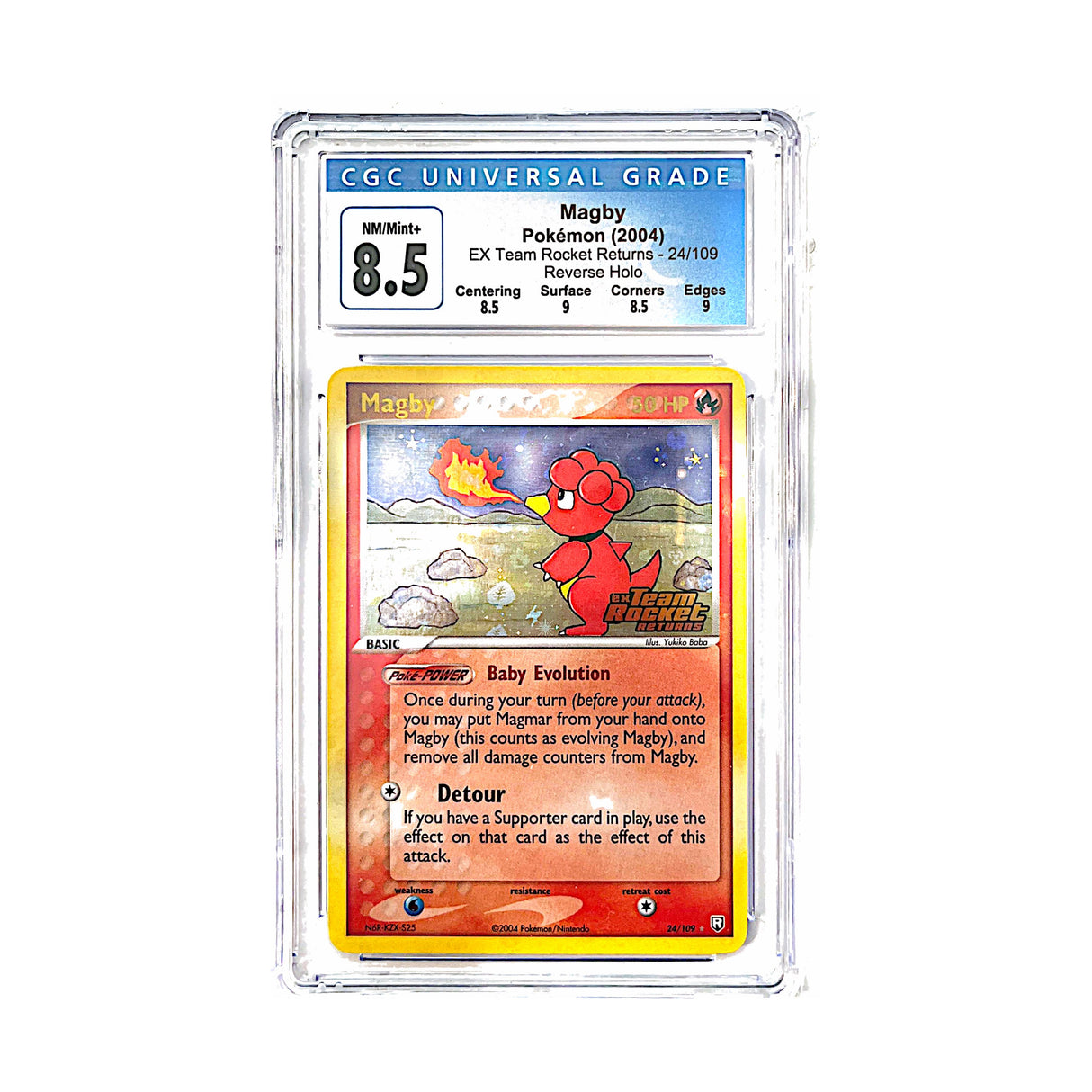 Pokemon Magby Team Rocket Returns Reverse Holo 24/109 CGC 8.5