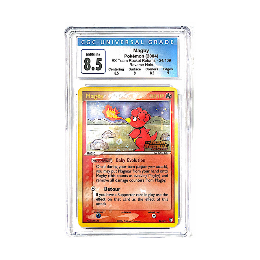 Pokemon Magby Team Rocket Returns Reverse Holo 24/109 CGC 8.5