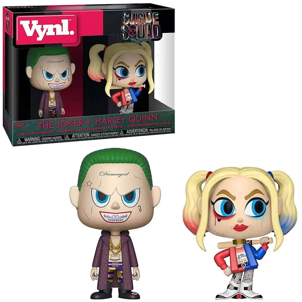 Suicide Squad 13 Inch Statue Figure - Movie Joker & Harley Quinn