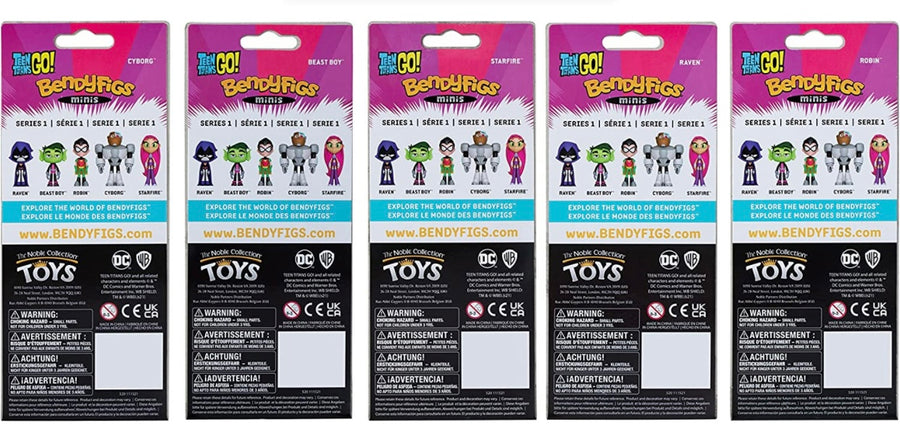 DC Teen Titans Go! BendyFigs Minis Collector Set of 5 Action Figures
