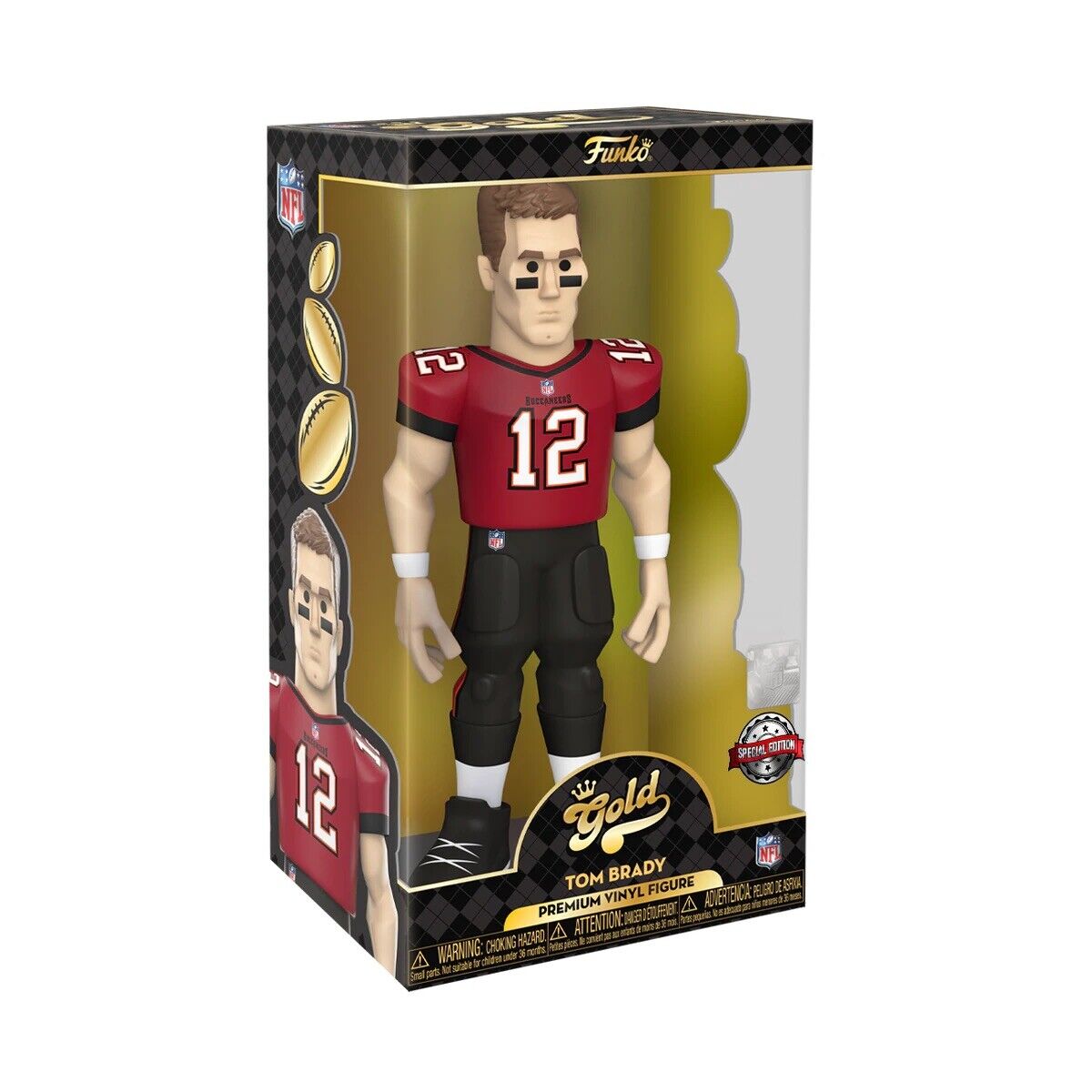 Funko Gold NFL Tom Brady x Tampa Bay Buccaneers 12 Inch Vinyl Figure