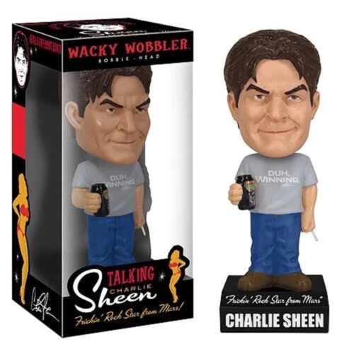 Funko Wacky Wobbler Charlie Sheen Talking Bobble Head