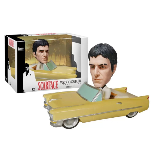 Funko Scarface Tony Montana with Cadillac Car Wacky Wobbler Bobblehead