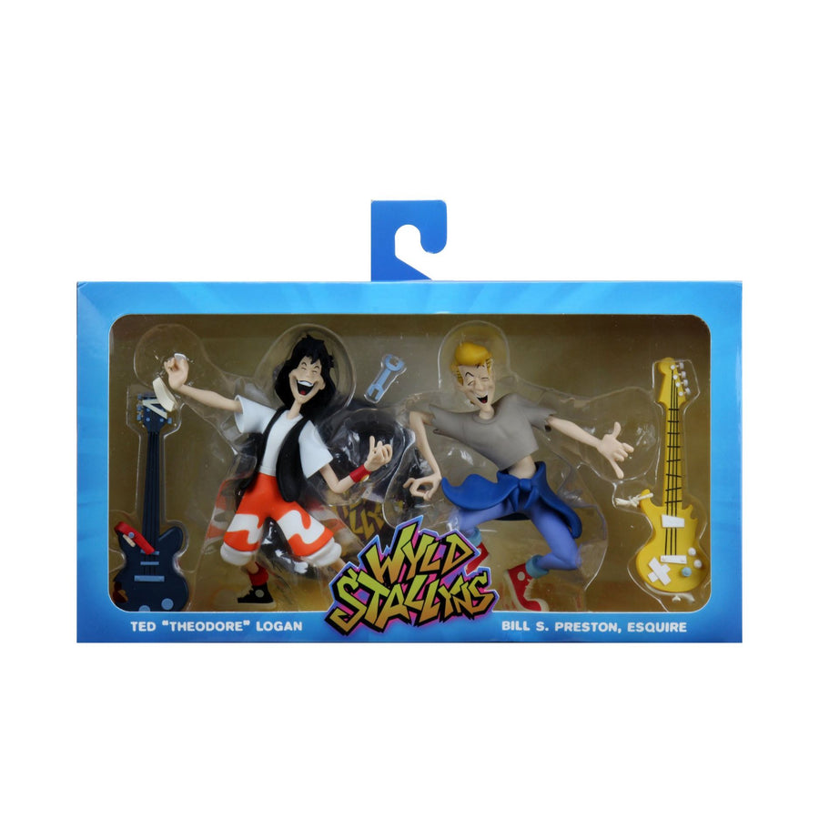 NECA Bill and Ted's Excellent Adventure 6" Scale Action Figure Toony Classics Bill and Ted 2 Pack