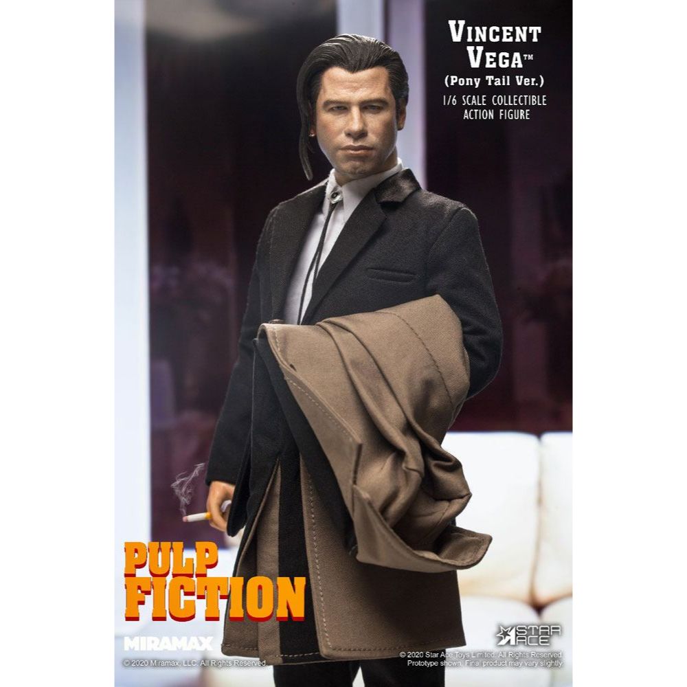 Pulp Fiction Vincent Vega 1/6 Scale Action Figure Star Ace Toys 2.0 Ponytail Version