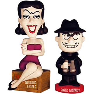 Funko Rocky and Bullwinkle Natasha and Boris Wacky Wobbler Double Pack