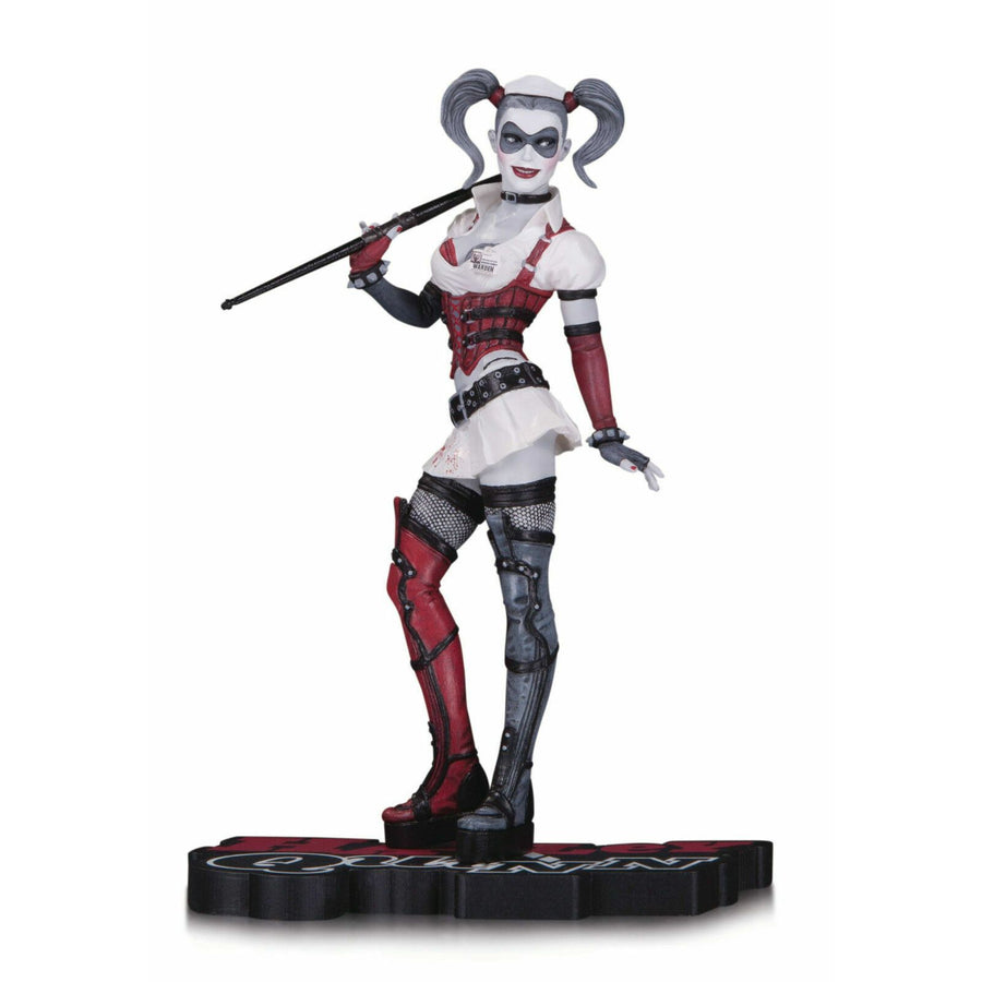 Harley Quinn Red White & Black Arkham Asylum Statue