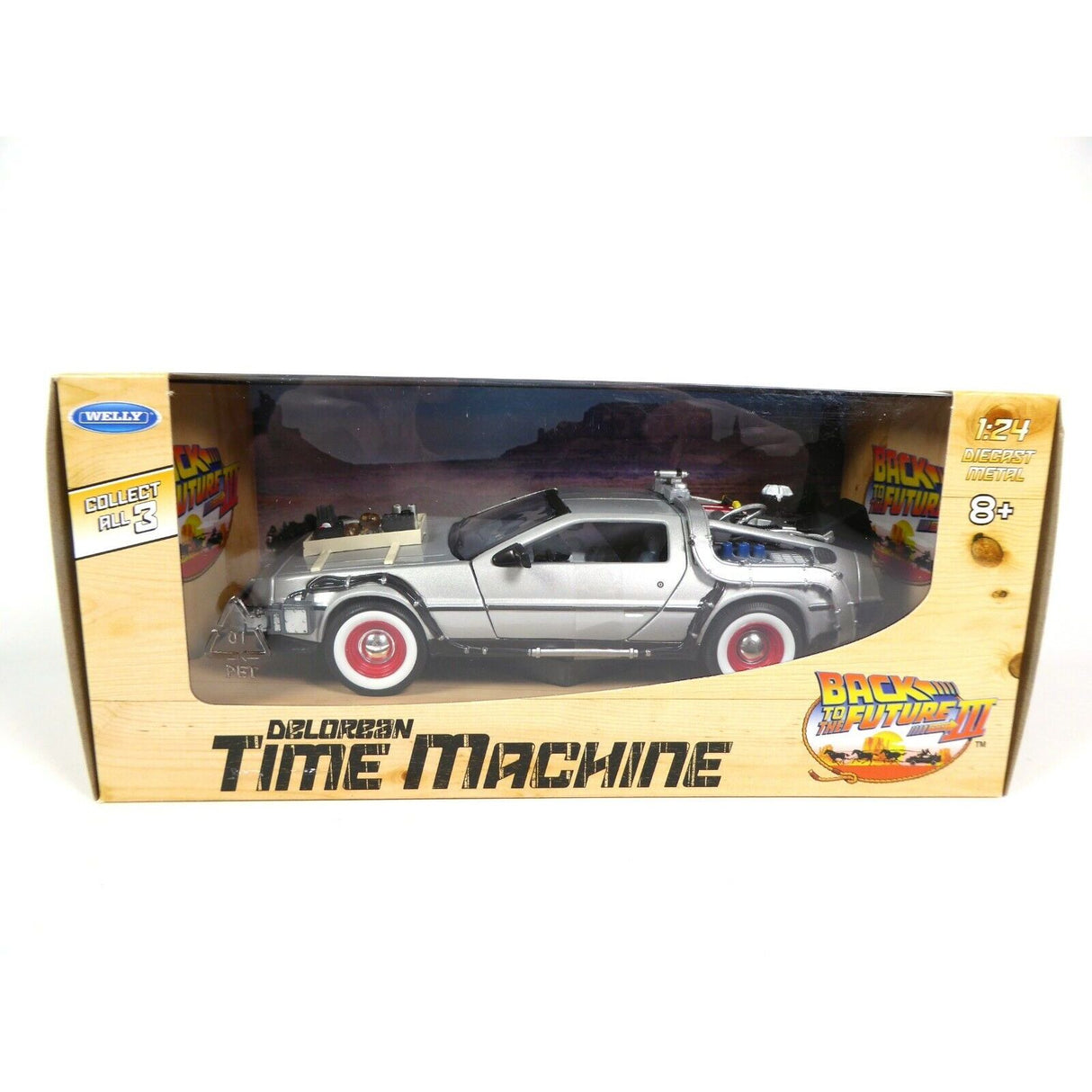 Welly Back to the Future Part III Delorean Time Machine 1/24