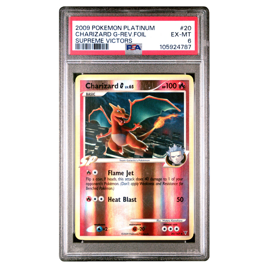 2009 Pokemon Platinum Supreme Victors #20 Charizard G Reverse Foil PSA 6