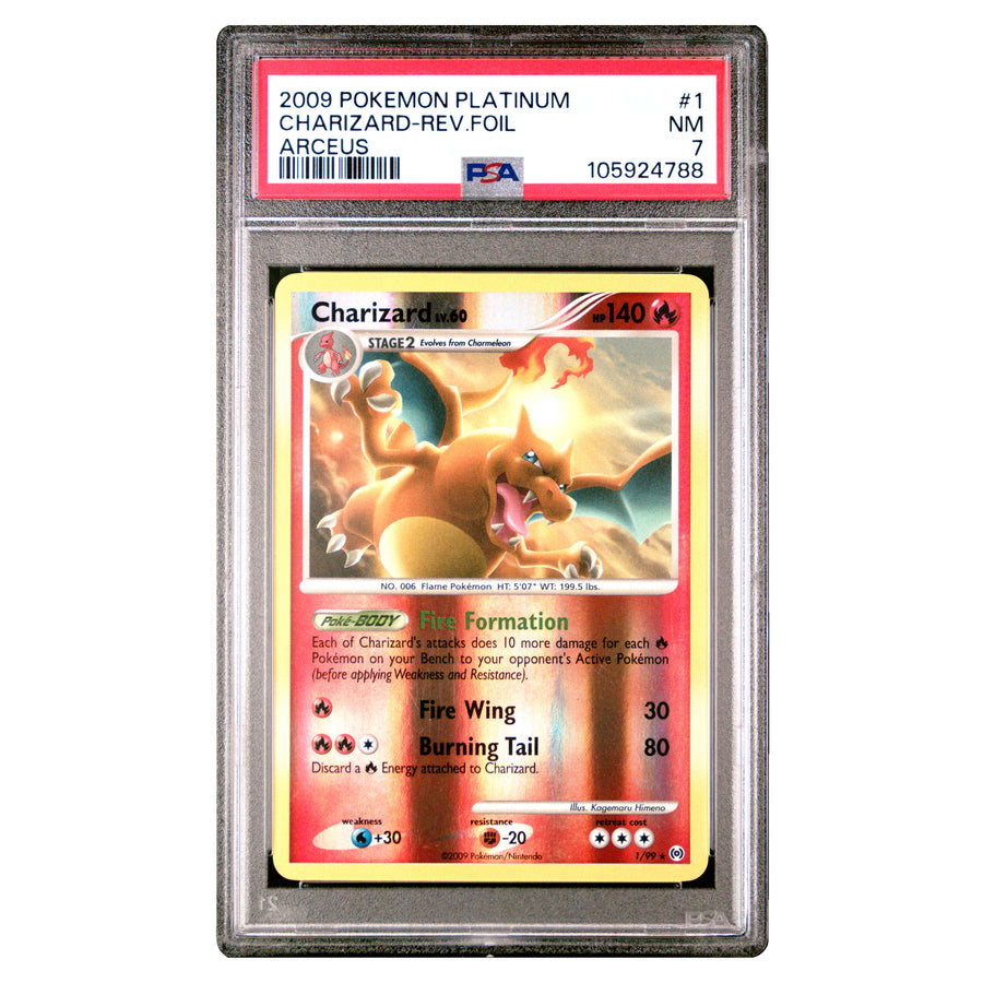 2009 Pokemon Platinum Arceus #1 Charizard Rev. Foil Arceus PSA 7