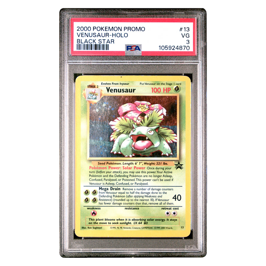 2000 Pokemon Promo Black Star #13 Venusaur Holo Black Star PSA 3