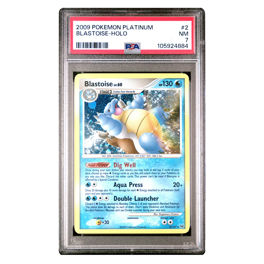 2009 Pokemon Platinum #2 Blastoise Holo PSA 7