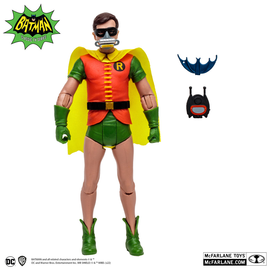 McFarlane Toys DC Retro Classic Batman 66 Robin with Oxygen Mask 6 Inch Action Figure