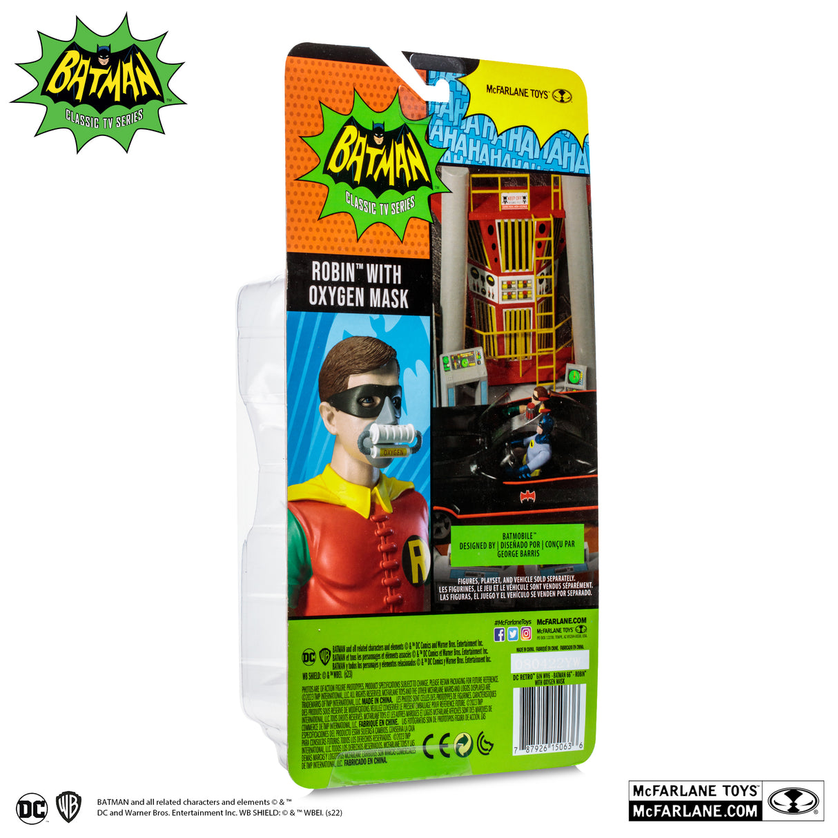 McFarlane Toys DC Retro Classic Batman 66 Robin with Oxygen Mask 6 Inch Action Figure