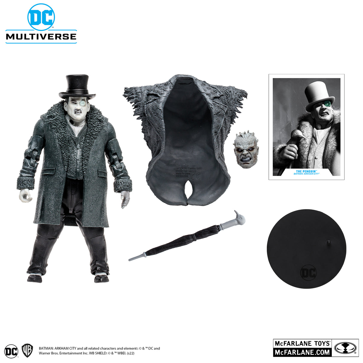 McFarlane Arkham City The Penguin Black and White Gold Label Action Figure