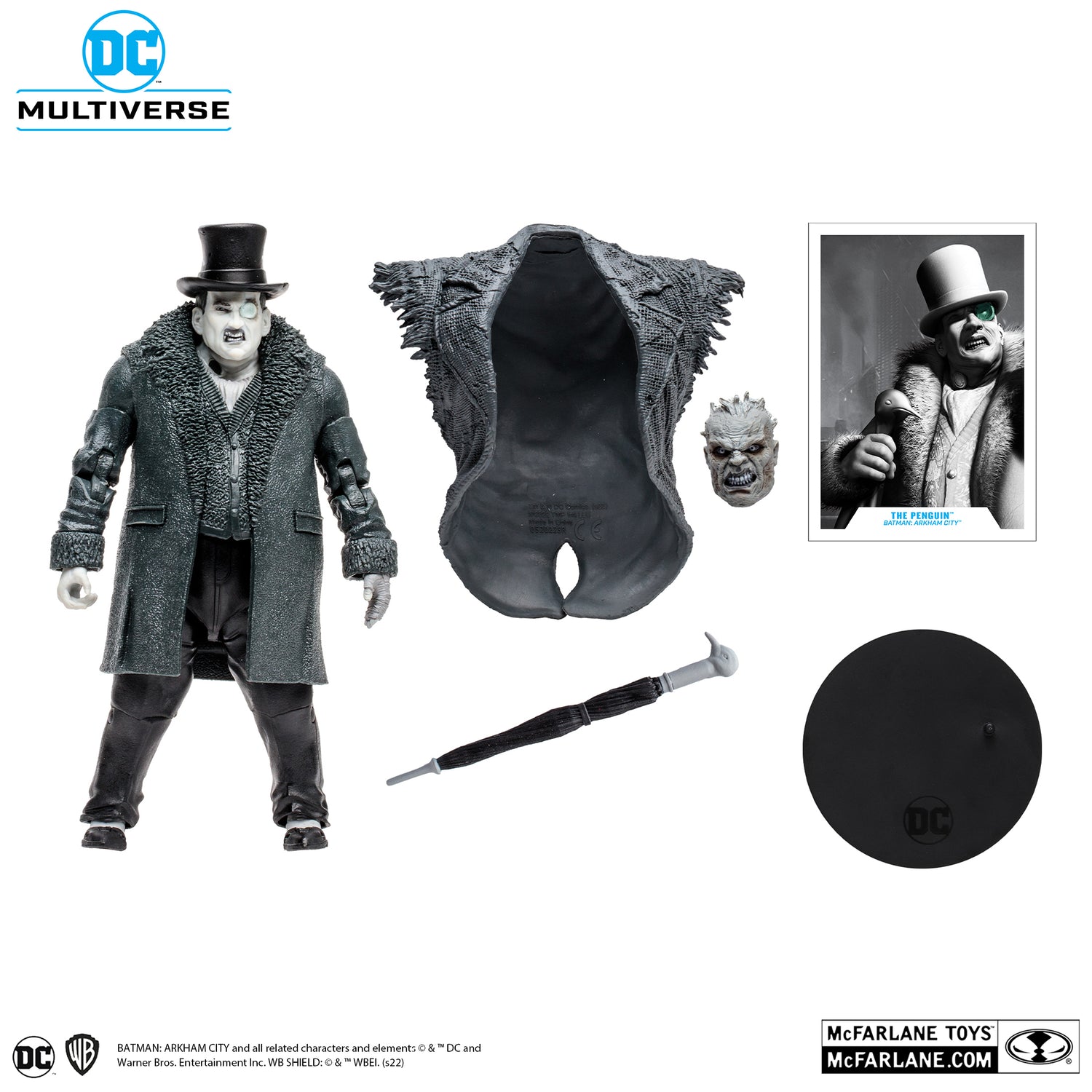 McFarlane Arkham City The Penguin Black and White Gold Label Action Figure