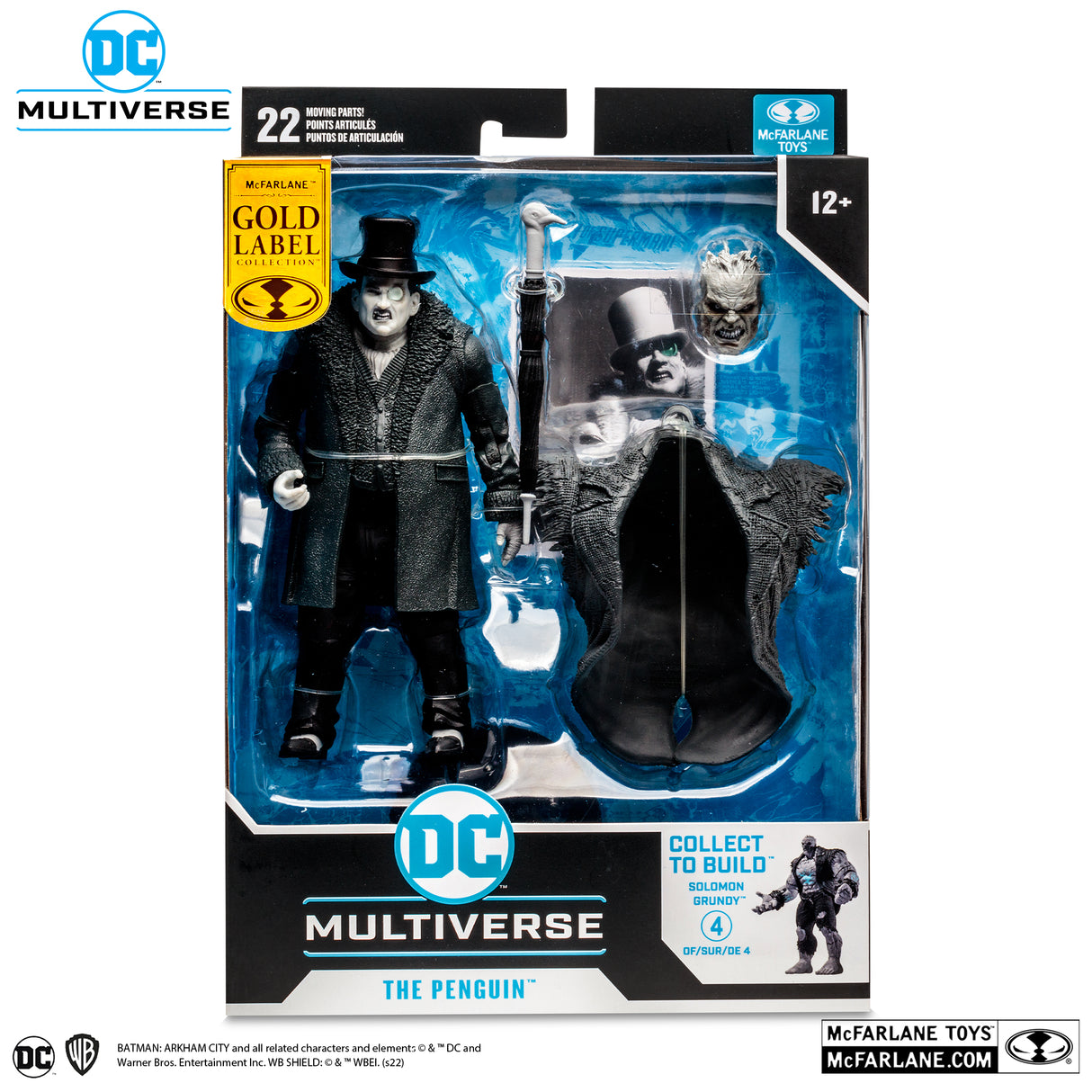 McFarlane Arkham City The Penguin Black and White Gold Label Action Figure