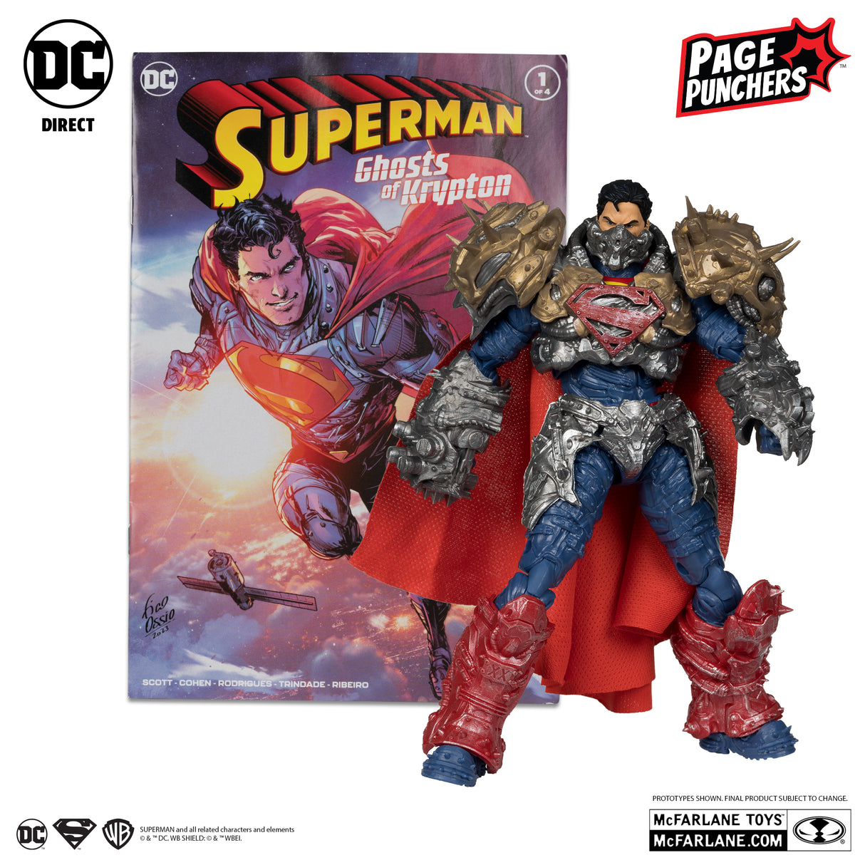McFarlane Superman  Ghosts of Krypton Comic Page Punchers Action Figure