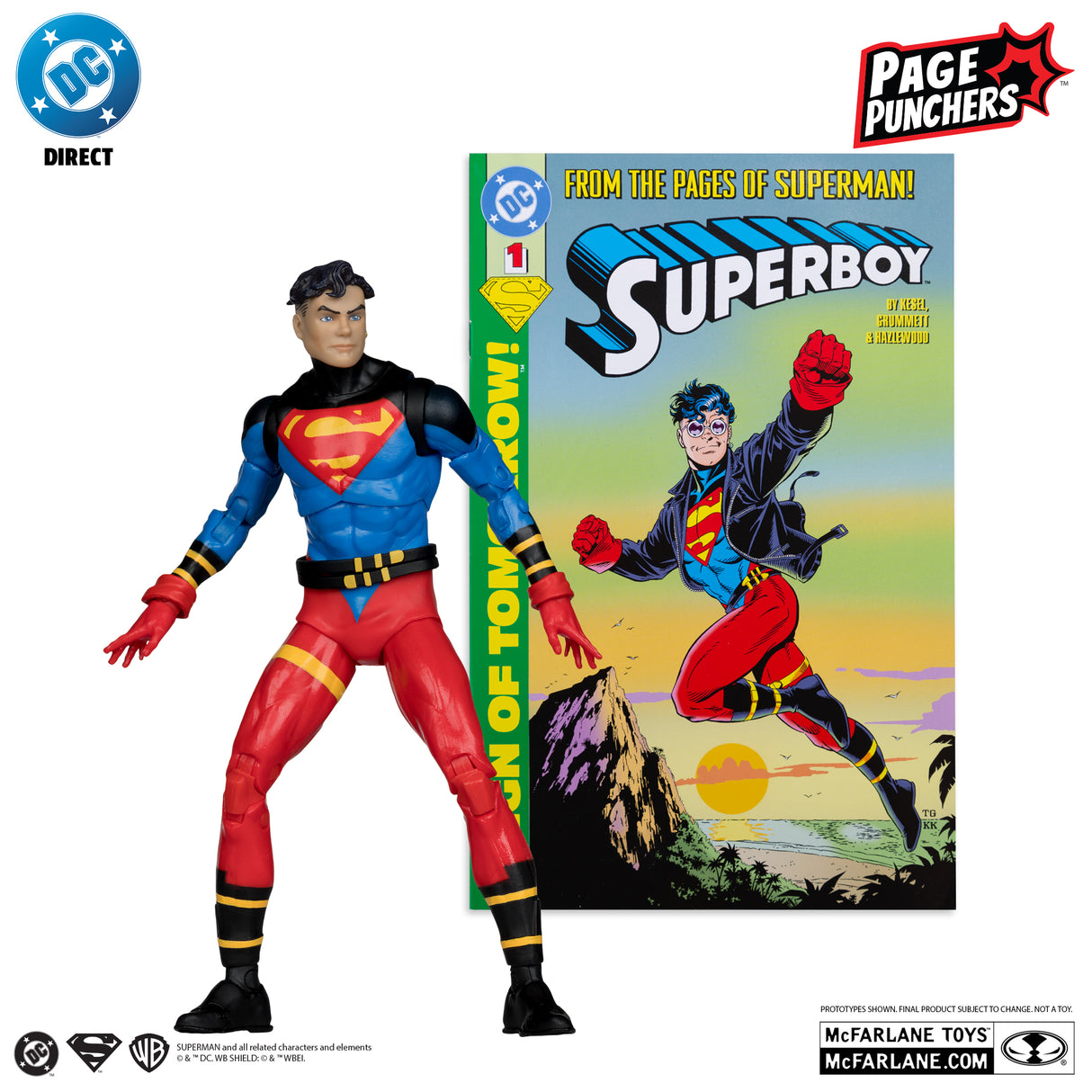 McFarlane Superboy Return of Superman Page Punchers 7 Inch Action Figure