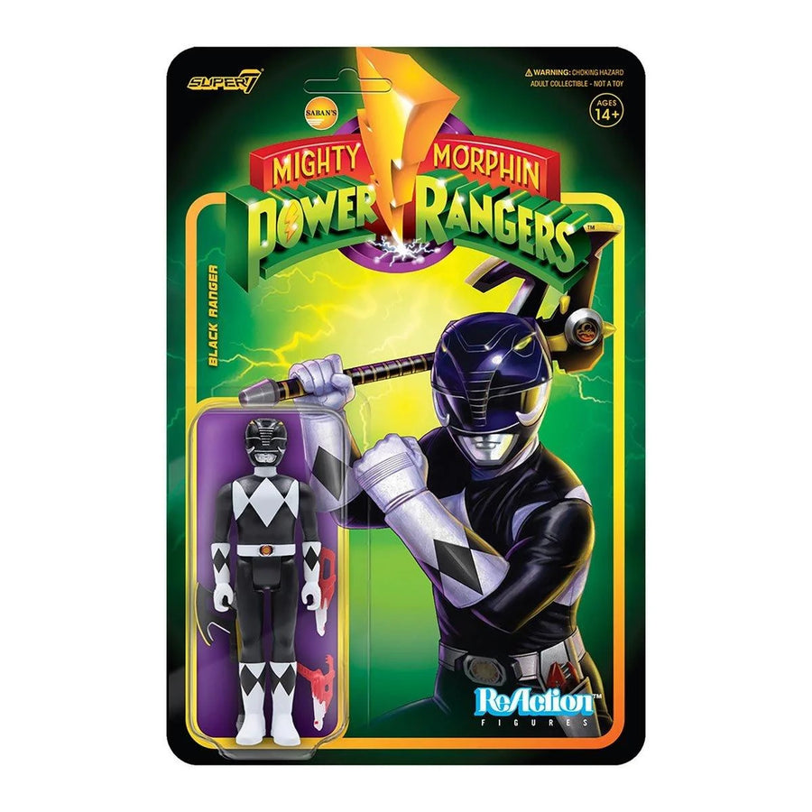 Super7 Power Rangers Black Ranger Reaction Figure