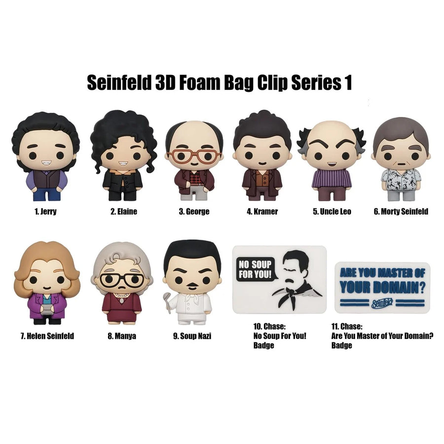 Monogram Seinfeld 3D PVC Bag Clips Blind Figure