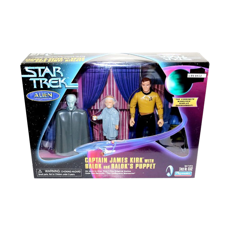 Playmates Star Trek Alien Series Captain Kirk with Balok and Balok's Puppet Action Figure Set