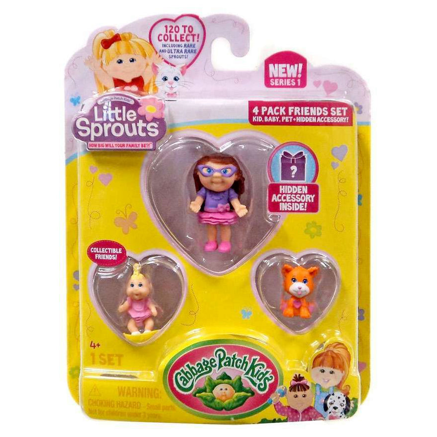 Cabbage Patch Kids Little Sprouts 4 Pack Mini Figure Friends Set