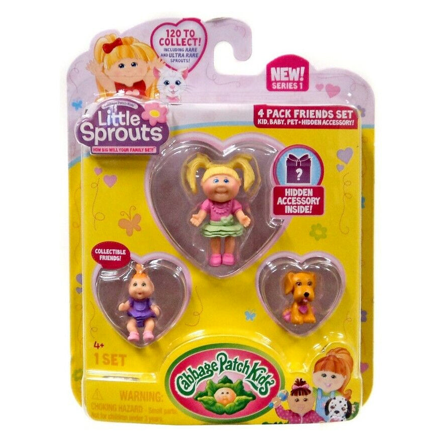 Cabbage Patch Kids Little Sprouts 4 Pack Mini Figure Friends Set