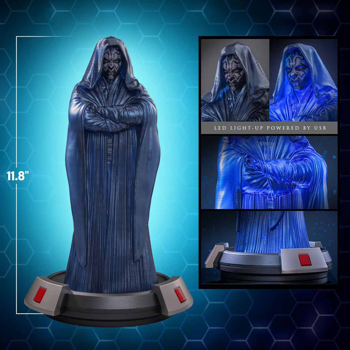Star Wars Episode I: The Phantom Menace Darth Maul Hologram 1/6th Scale Hot Toys Light-Up Figure Hot Toys Exclusive