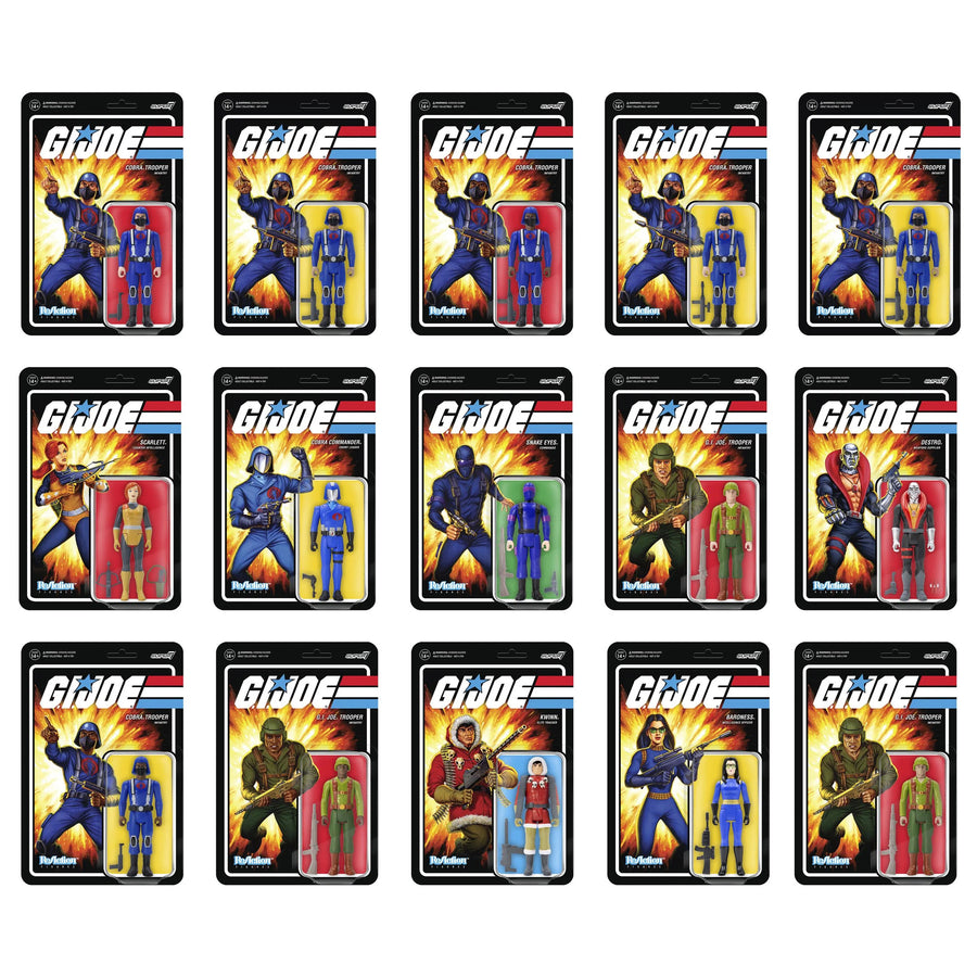 Super7 G.I. Joe ReAction Exclusive Case of 15 Figures Full Set