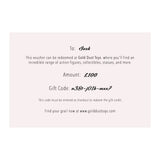 Gold Dust Toys Online Gift Card Voucher