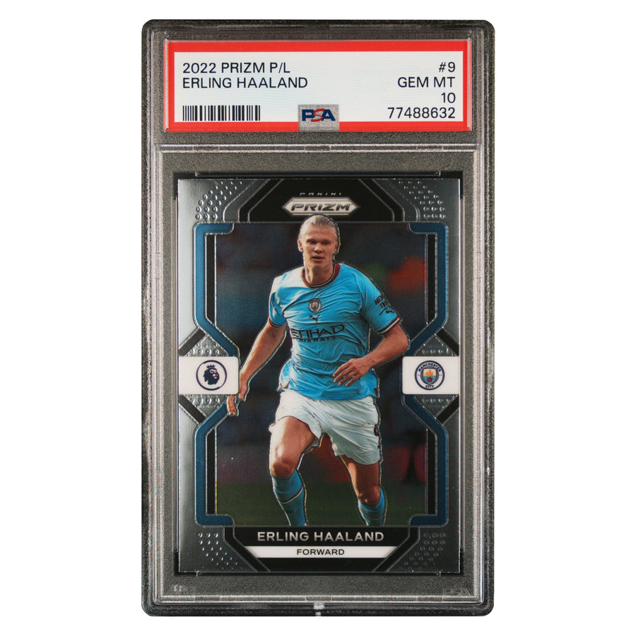 Erling Haaland Manchester City Panini Prizm PSA 10
