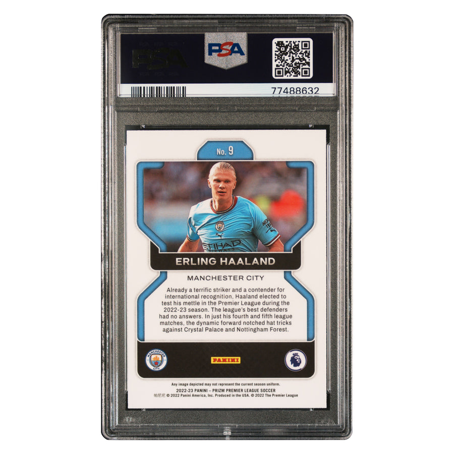 Erling Haaland Manchester City Panini Prizm PSA 10